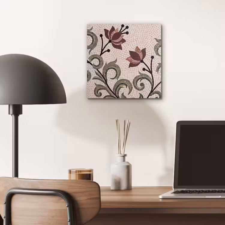 Aluminium schilderij - Bloemen - Mozaïek - Patroon - Abstract - Groen — 7