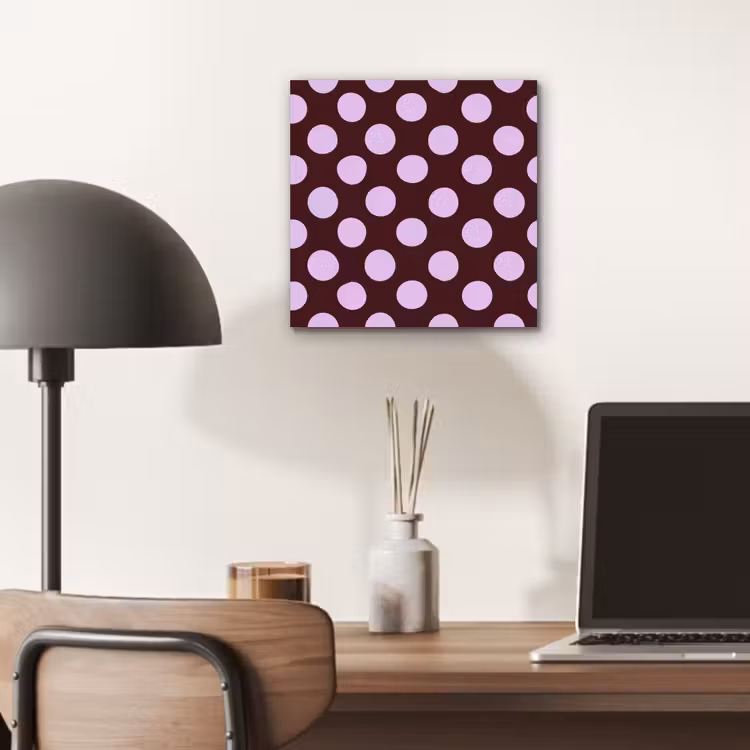 Aluminium schilderij - Klassiek - Stippen - Paars — 7
