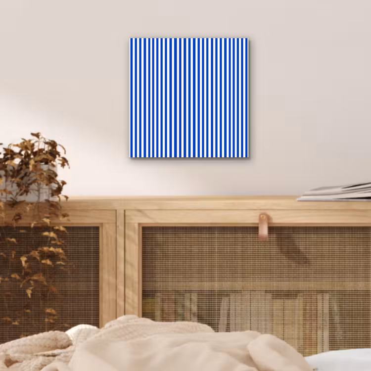 Aluminium schilderij - Klassiek - Strepen - Blauw — 5