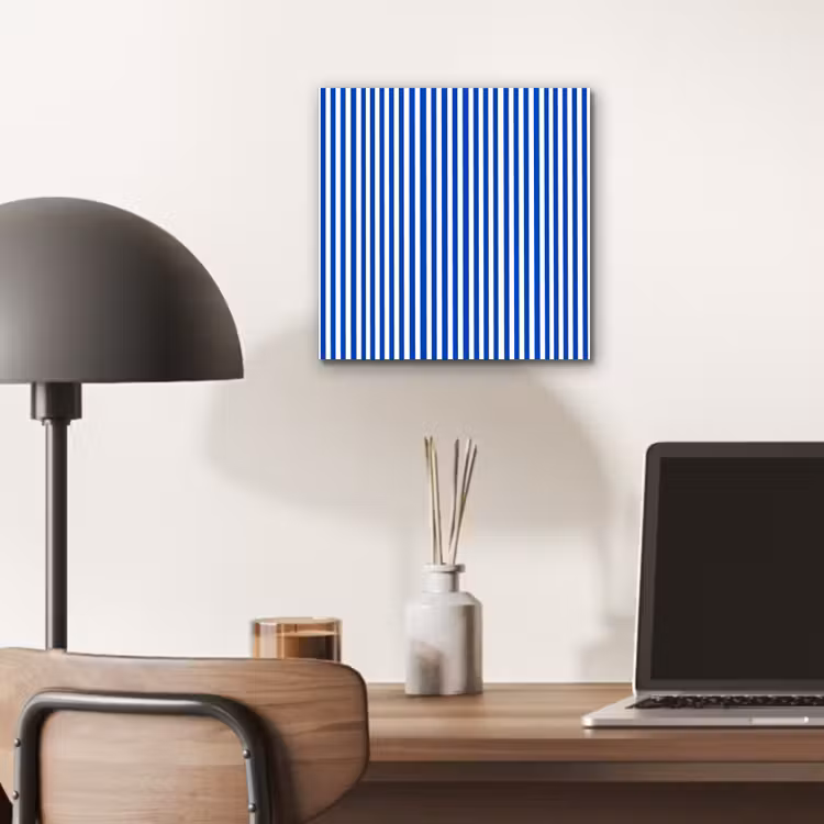 Aluminium schilderij - Klassiek - Strepen - Blauw — 7