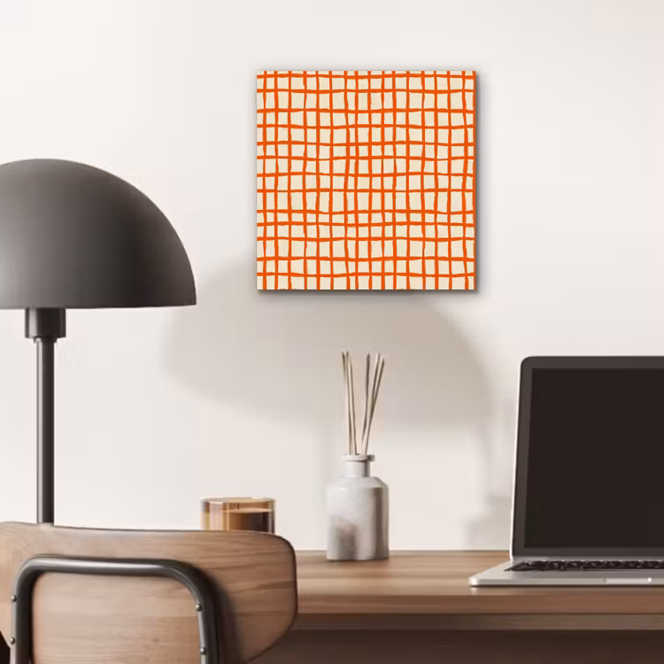 Aluminium schilderij - Patroon - Lijnen - Oranje — 7