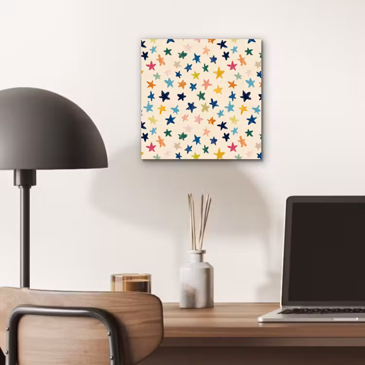 Aluminium schilderij - Patroon - Sterren - Kleurrijk — 7