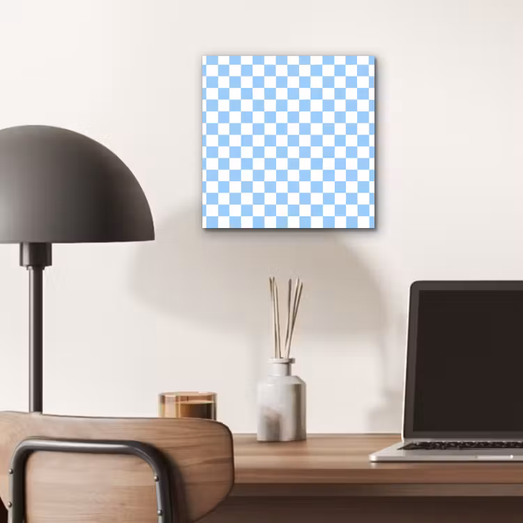 Aluminium schilderij - Schaakbord - Klassiek - Blauw — 7