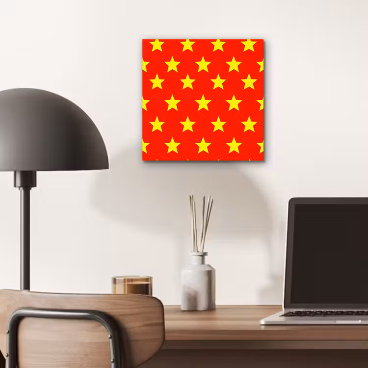 Aluminium schilderij - Ster - Patroon - Geel — 7