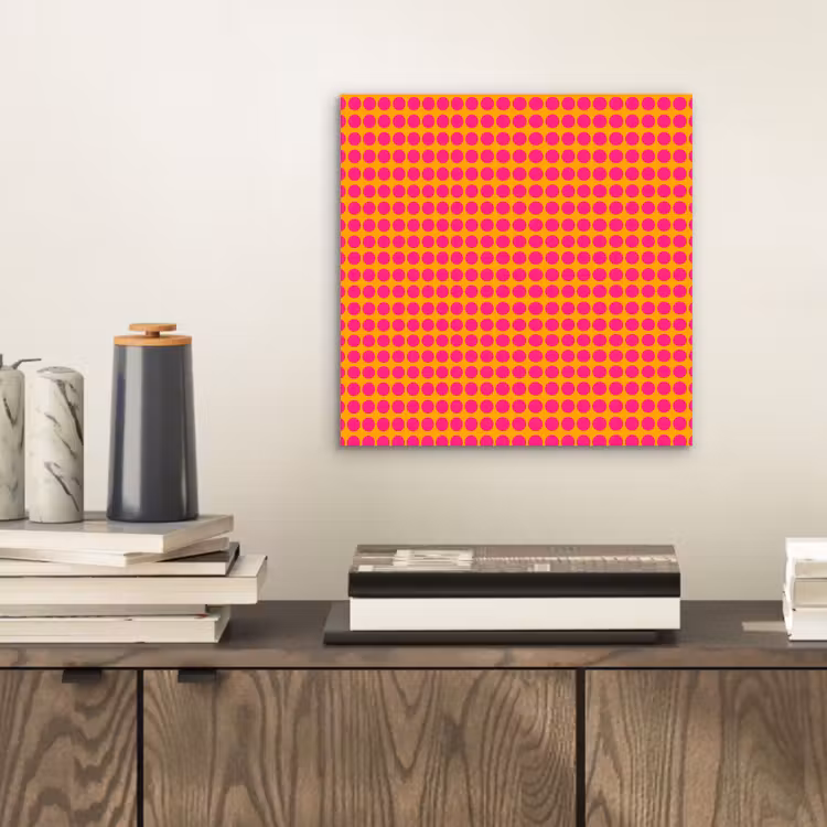 Aluminium schilderij - Stippen - Patroon - Oranje — 2