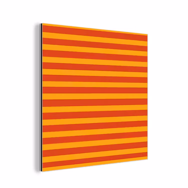 Aluminium schilderij - Strepen - Patroon - Oranje — 1