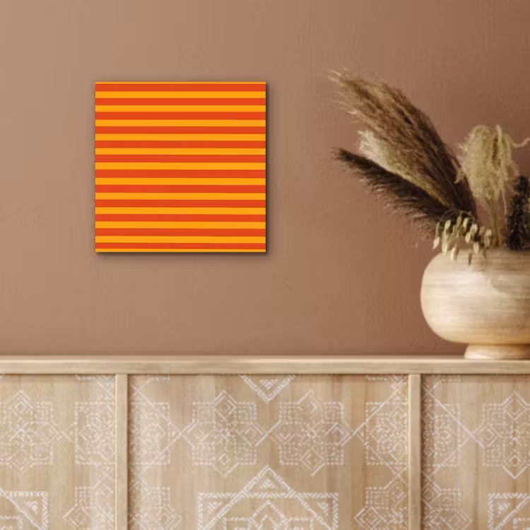 Aluminium schilderij - Strepen - Patroon - Oranje — 6