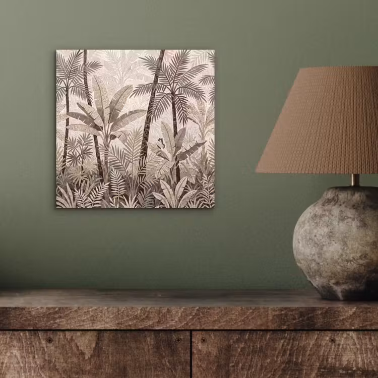 Aluminium schilderij - Natuur - Bladeren - Landschap - Mozaïek - Beige — 4
