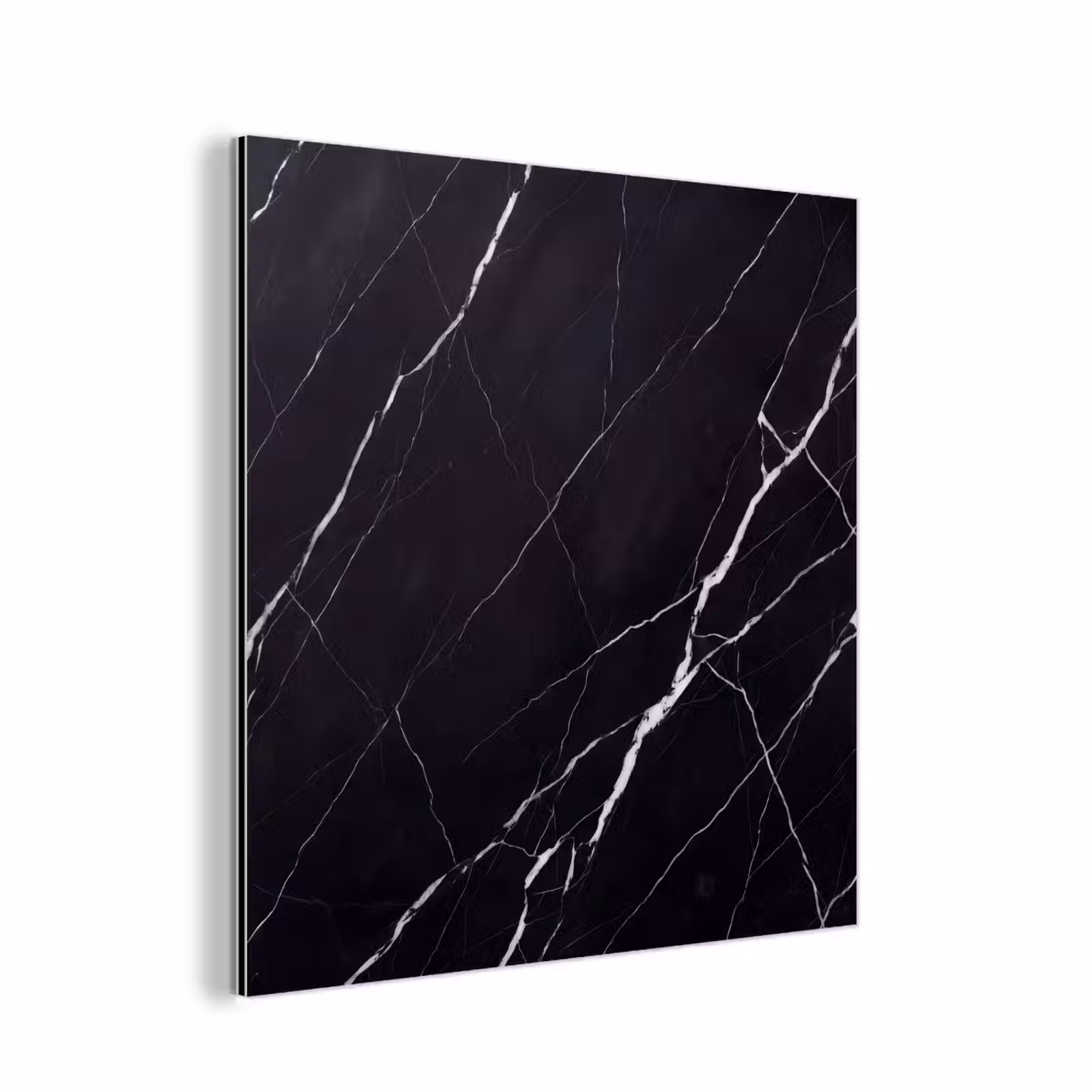 Aluminium schilderij - Marmer - Patroon - Abstract - Modern - Zwart — 1