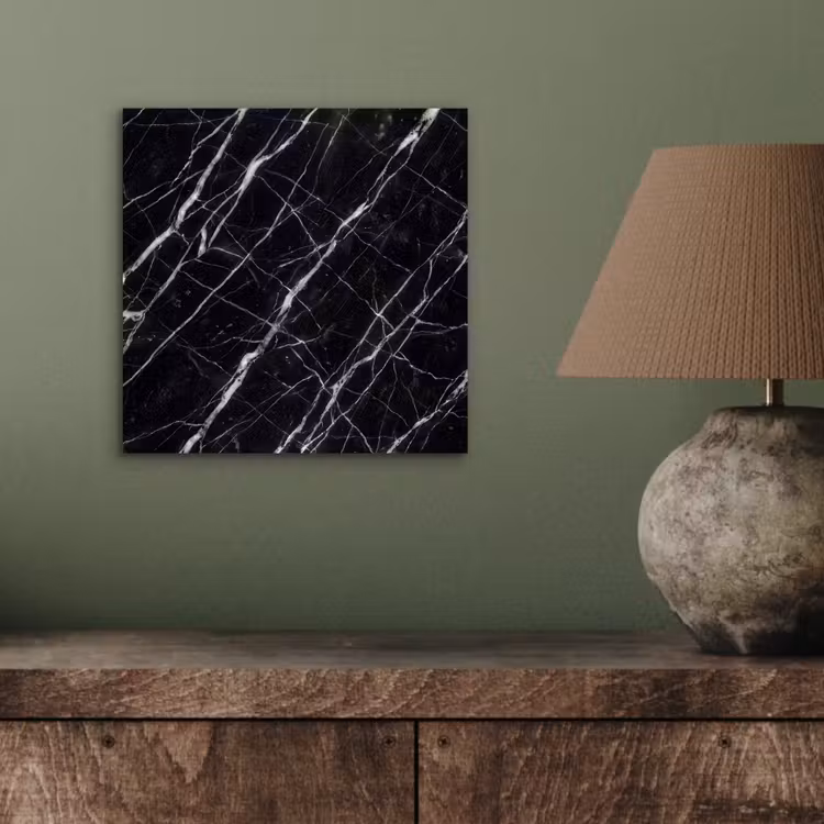 Aluminium schilderij - Marmer - Aders - Abstract - Zwart — 4