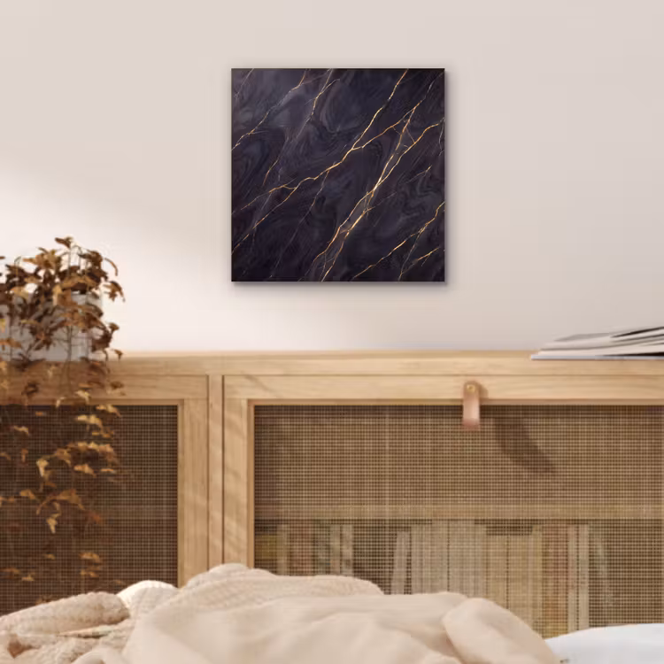 Aluminium schilderij - Marmer - Goudaders - Abstract - Modern - Zwart — 5