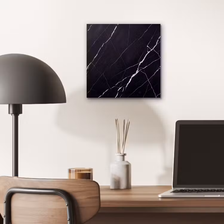 Aluminium schilderij - Marmer - Patroon - Abstract - Modern - Zwart — 7