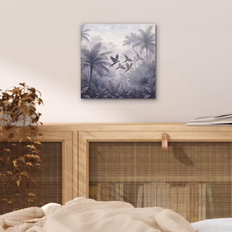 Aluminium schilderij - Vogel - Vliegend - Jungle - Vintage - Dieren — 5