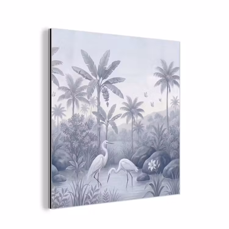 Aluminium schilderij - Vogel - Water - Tropisch - Natuur - Blauw — 1