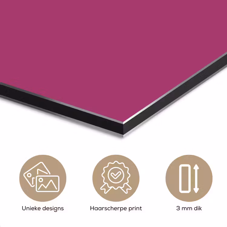 Aluminium schilderij - Deep - Magenta - Paars — 3
