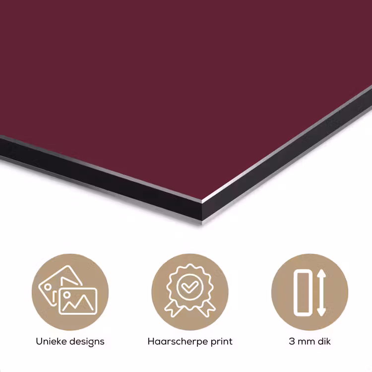 Aluminium schilderij - Deep - Plum - Paars — 3