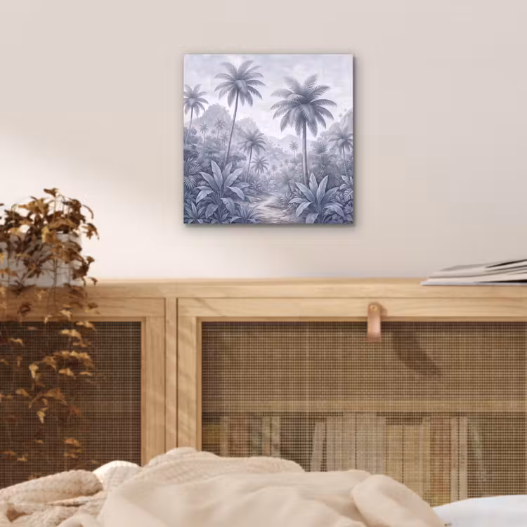 Aluminium schilderij - Natuur - Boom - Tropisch - Landschap - Blauw — 5