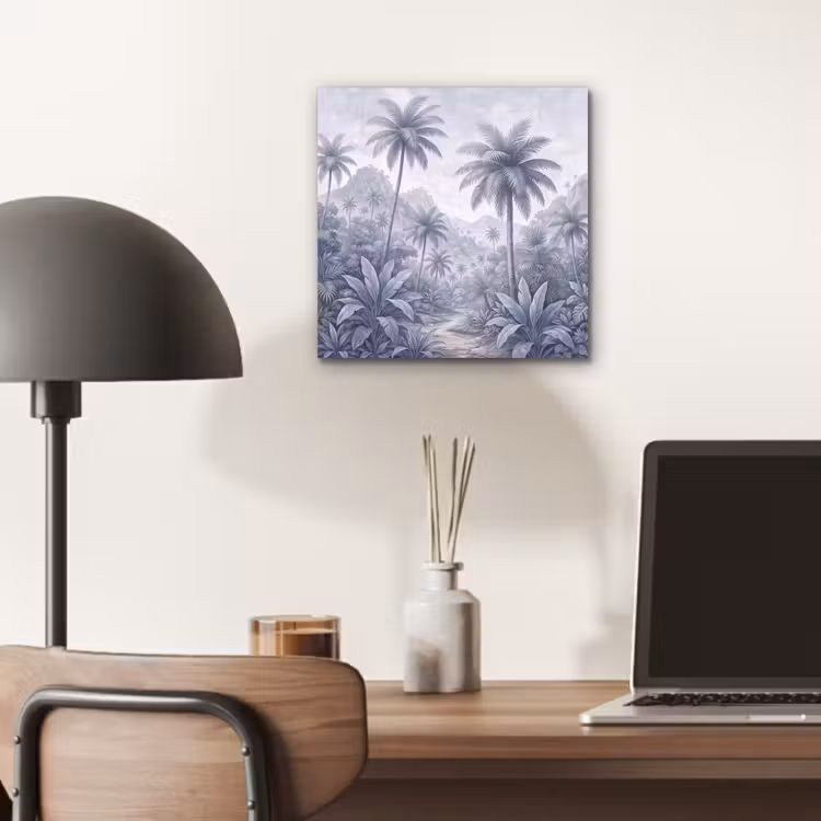 Aluminium schilderij - Natuur - Boom - Tropisch - Landschap - Blauw — 7