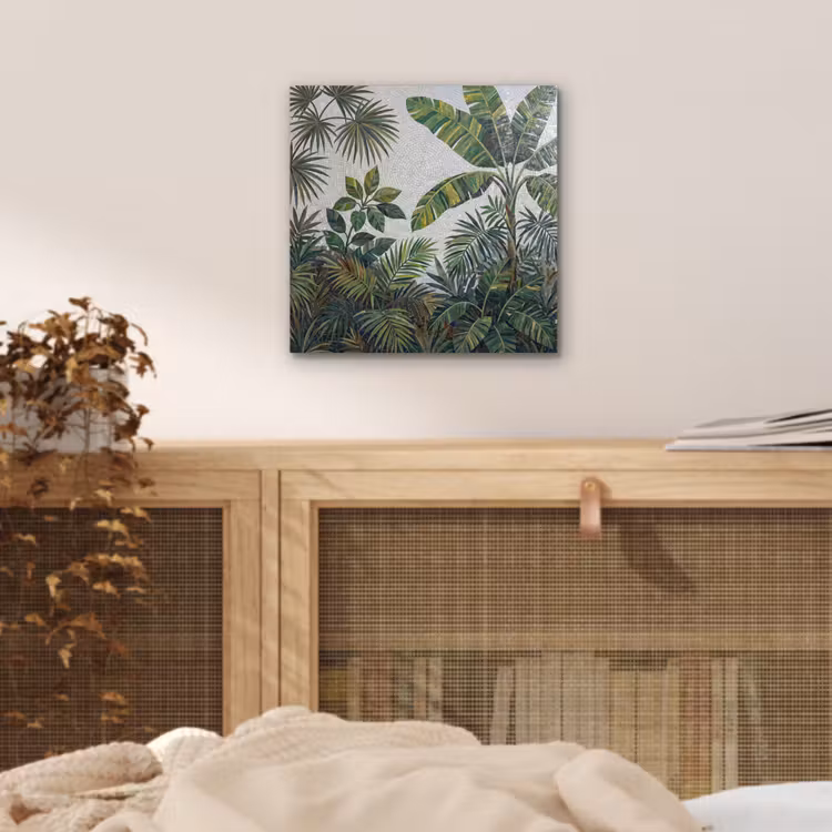 Aluminium schilderij - Planten - Tropisch - Mozaïek - Groen - Natuur — 5