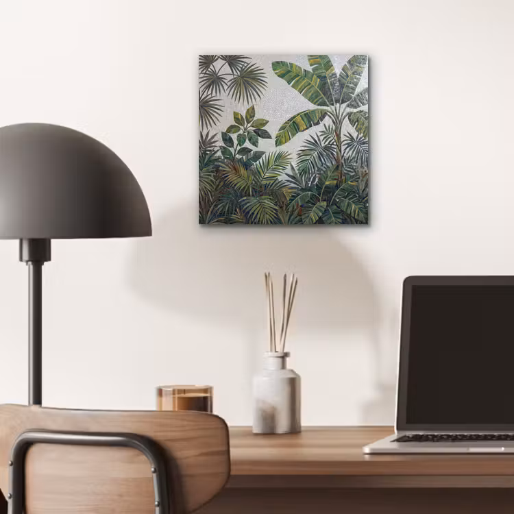 Aluminium schilderij - Planten - Tropisch - Mozaïek - Groen - Natuur — 7