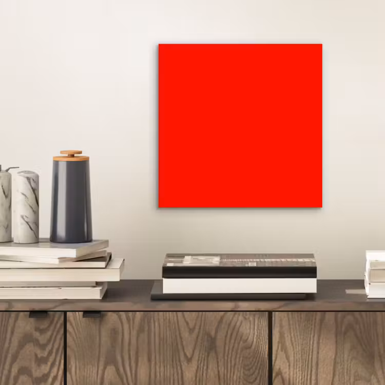Aluminium schilderij - Vibrant - Vermilion - Rood — 2