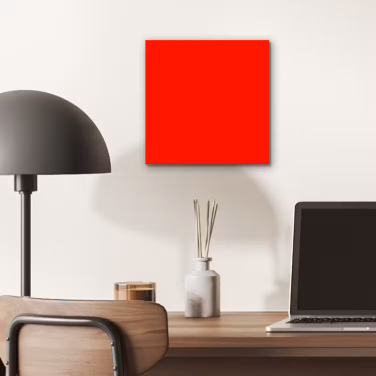 Aluminium schilderij - Vibrant - Vermilion - Rood — 7
