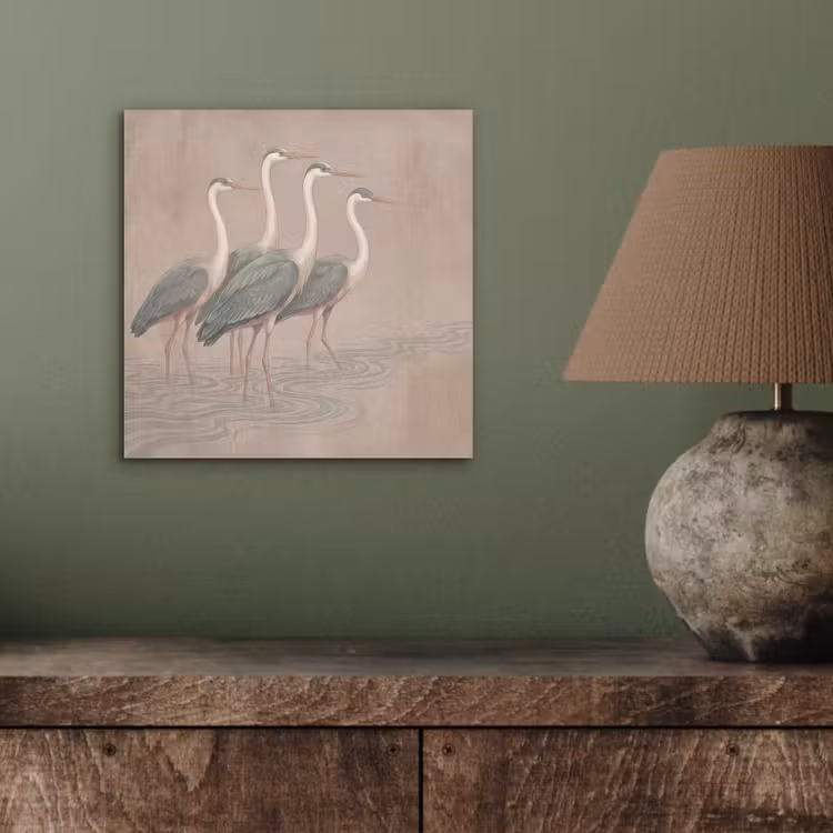Aluminium schilderij - Vogel - Water - Natuur - Vintage — 4