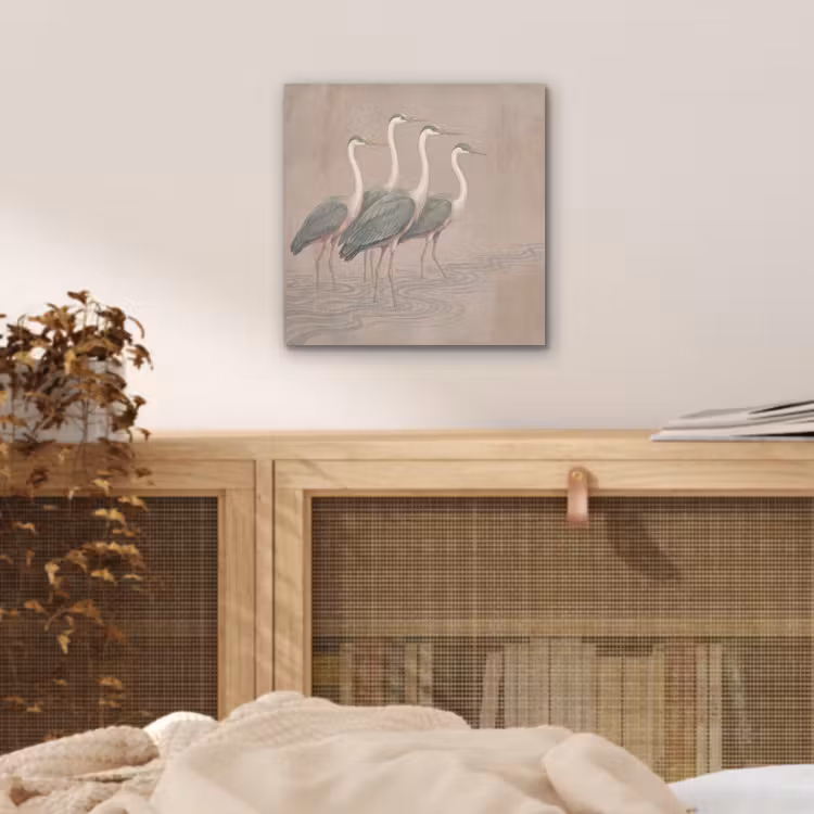 Aluminium schilderij - Vogel - Water - Natuur - Vintage — 5
