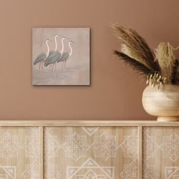 Aluminium schilderij - Vogel - Water - Natuur - Vintage — 6