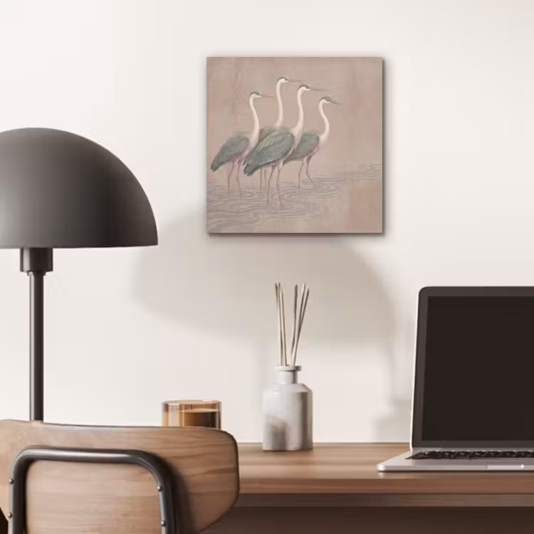 Aluminium schilderij - Vogel - Water - Natuur - Vintage — 7