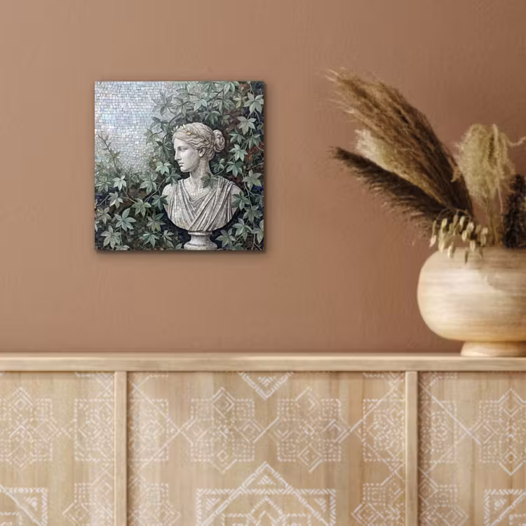 Aluminium schilderij - Vrouw - Klassiek - Mozaiëk - Natuur - Groen — 6