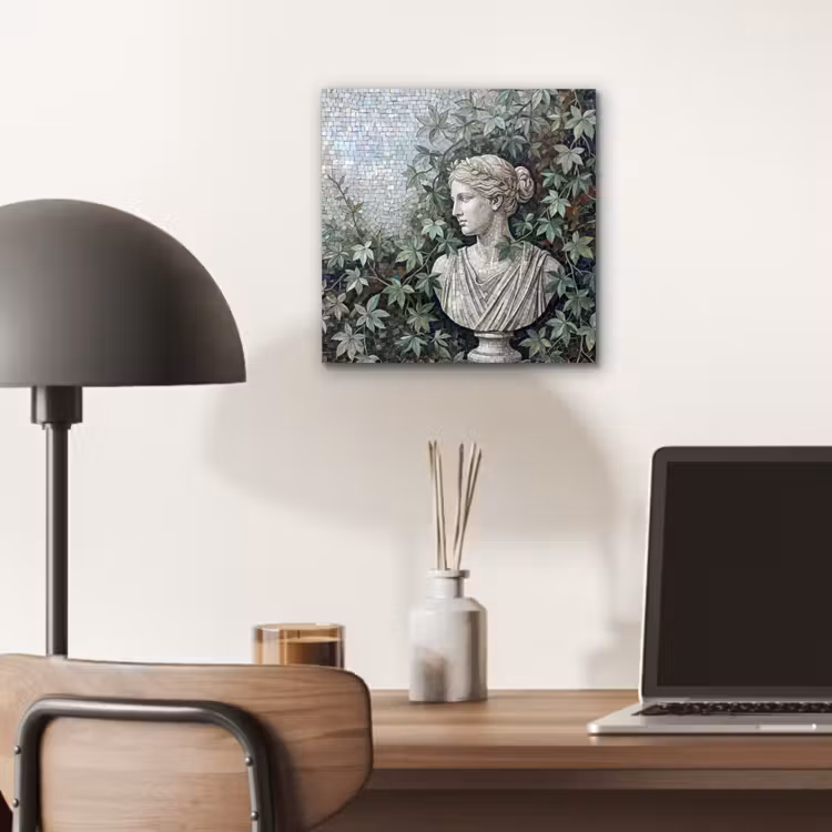 Aluminium schilderij - Vrouw - Klassiek - Mozaiëk - Natuur - Groen — 7