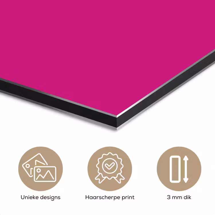 Aluminium schilderij - Velvet - Magenta - Roze — 3