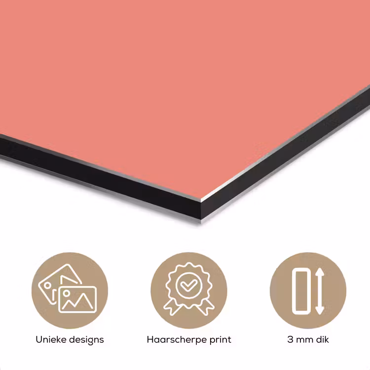 Aluminium schilderij - Dusty - Peach - Koraal — 3