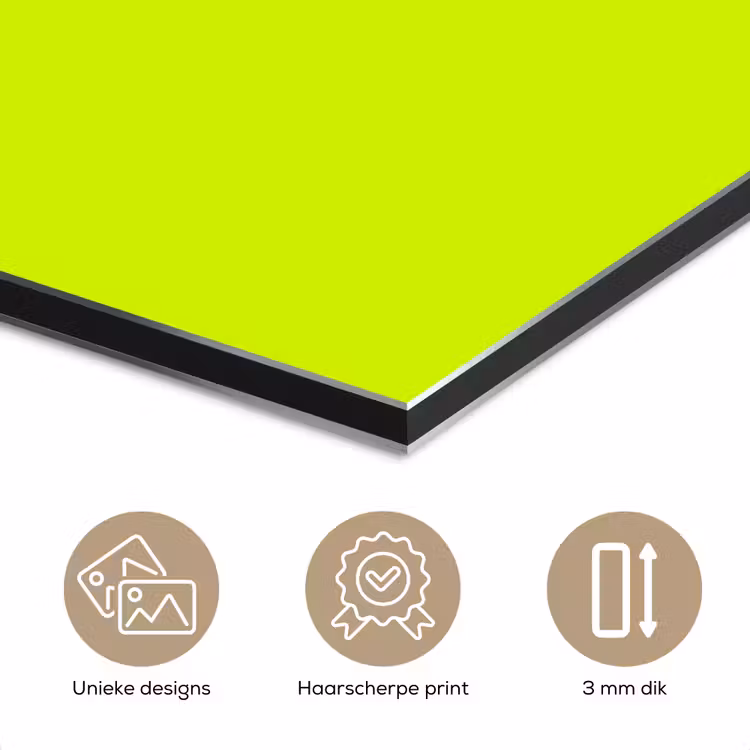 Aluminium schilderij - Electric - Lemon - Geel — 3