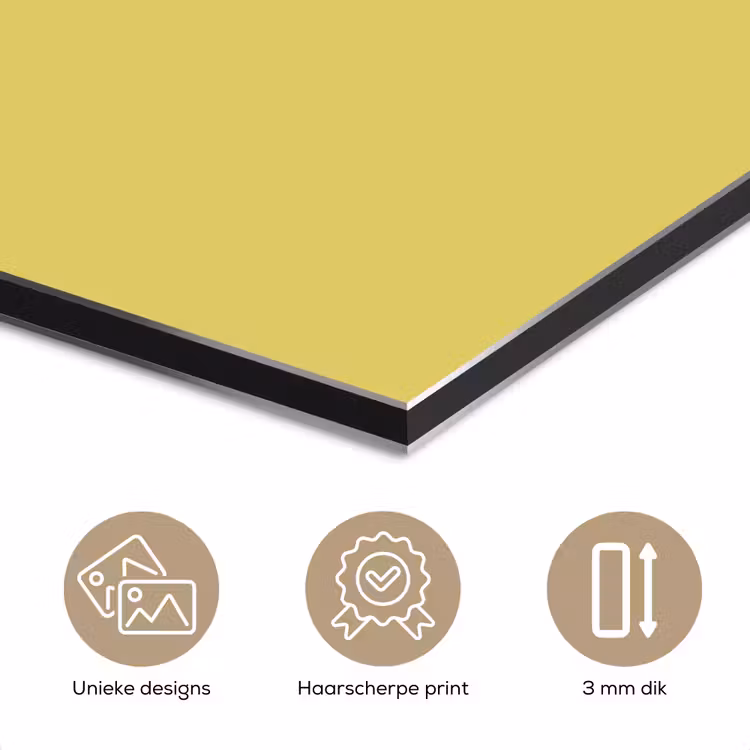 Aluminium schilderij - Golden - Ochre - Geel — 3