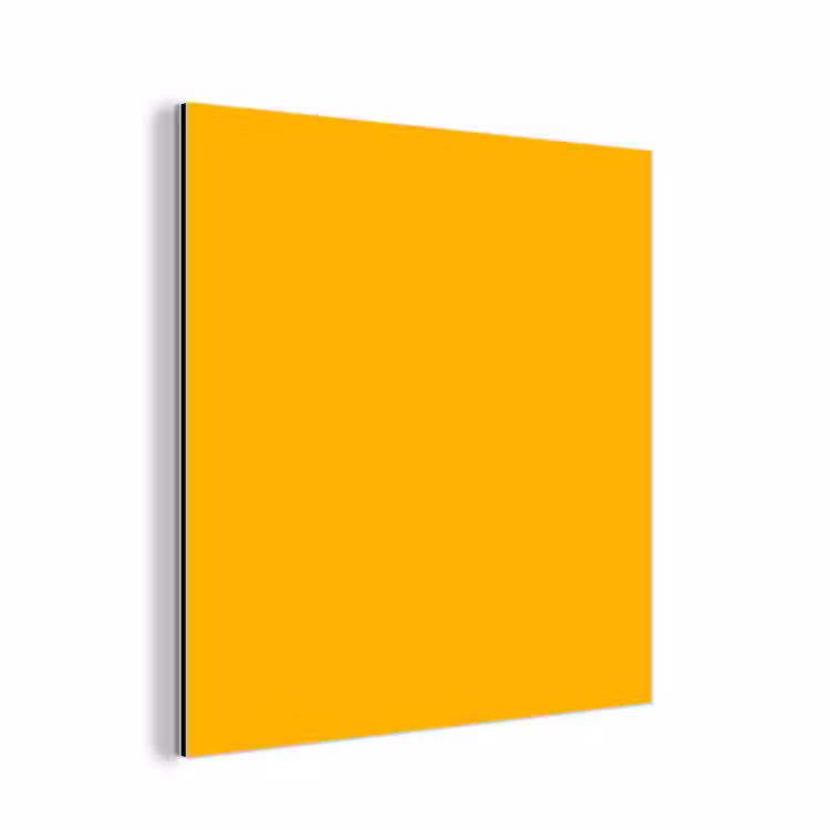 Aluminium schilderij - Vivid - Amber - Geel — 1