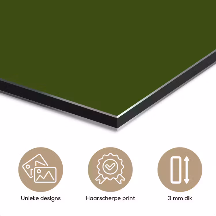 Aluminium schilderij - Olive - Drab - Groen — 3