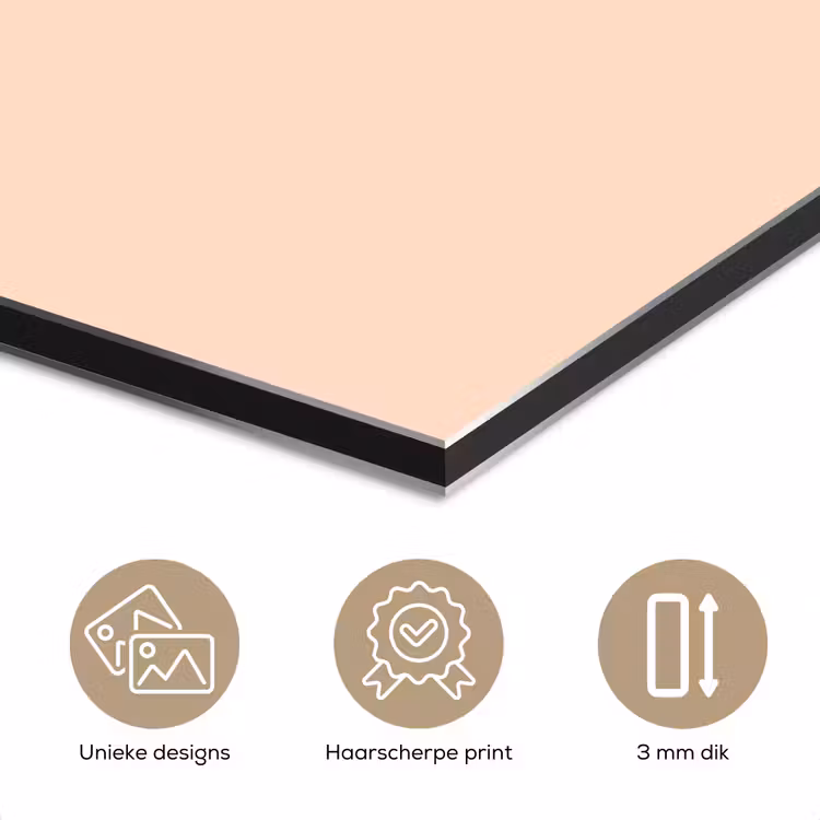 Aluminium schilderij - Pale - Peach - Nude — 3