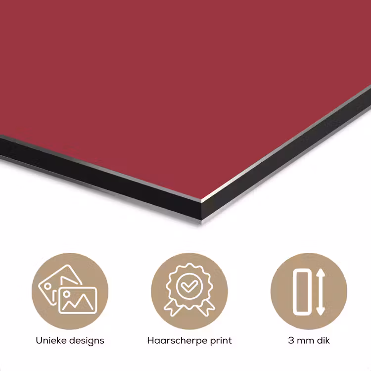 Aluminium schilderij - Antique - Ruby - Rood — 3