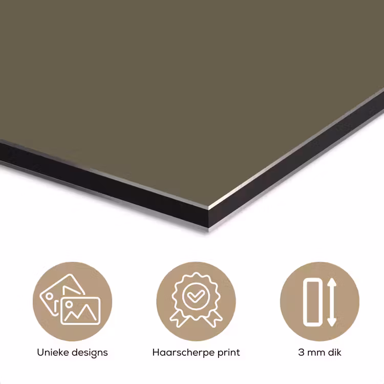 Aluminium schilderij - Deep - Khaki - Groen — 3
