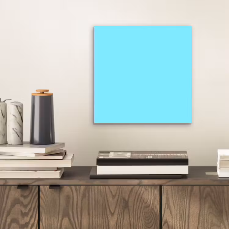 Aluminium schilderij - Electric - Cyan - Blauw — 2