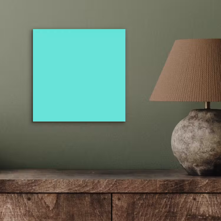 Aluminium schilderij - Electric - Cyan - Turkoois — 4