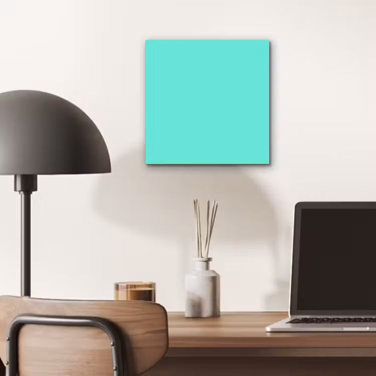 Aluminium schilderij - Electric - Cyan - Turkoois — 7