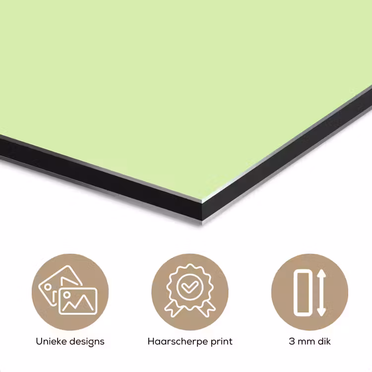 Aluminium schilderij - Light - Lime - Groen — 3