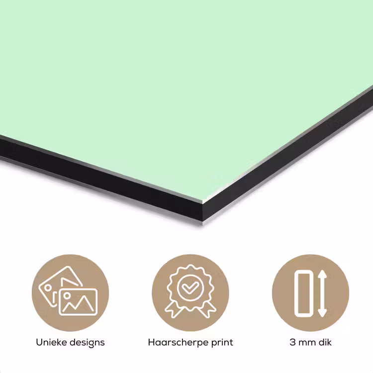Aluminium schilderij - Pale - Mint - Groen — 3