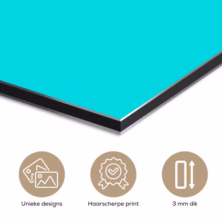 Aluminium schilderij - Vivid - Aquamarine - Turkoois — 3