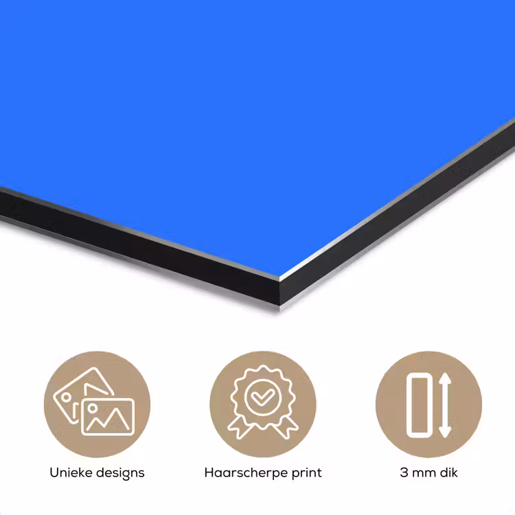 Aluminium schilderij - Vivid - Cobalt - Blauw — 3