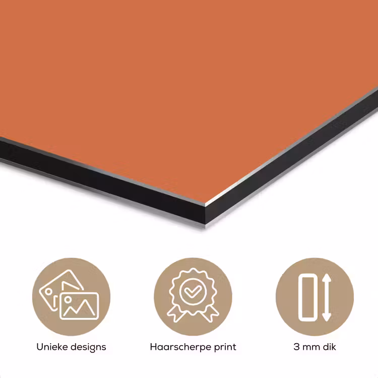 Aluminium schilderij - Classic - Terracotta - Oranje — 3