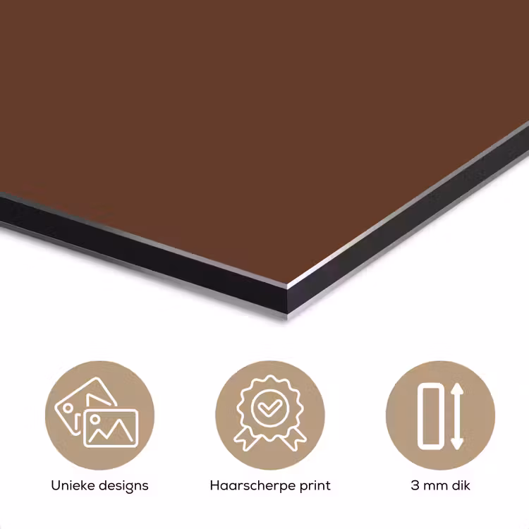 Aluminium schilderij - Deep - Clay - Brown - Bruin — 3